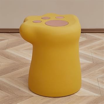 Cat Paw Shaped Coffee Table, Cute Modern Accent Side TableYellow