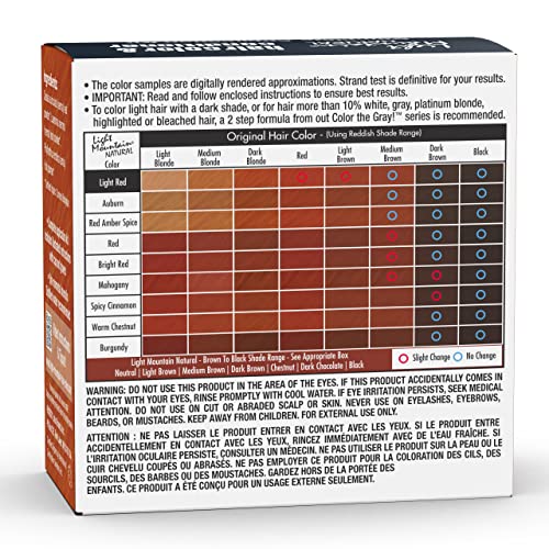 Light Mountain Henna Hair Color & Conditioner - Light Red Hair Dye for Men/Women, Organic Henna Leaf Powder and Botanicals, Chemical-Free, Semi-Permanent Hair Color, 4 Oz (Pack of 3)