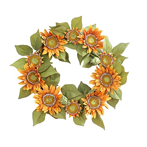 Couronne de fleurs fabriquées à la main sans entretien pour porte - 7