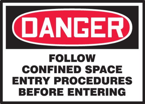 Label de sécurité espace confiné étiquette adhésive danger vinyle pack de 5 pièces
