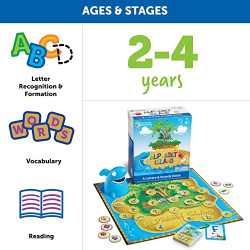 Learning Resources Alphabet Island, Letter & Sounds Game, Language Development Toy, Alphabet Learning Toys, Abc Board Games For Kids, Ages 4+ #TOP4