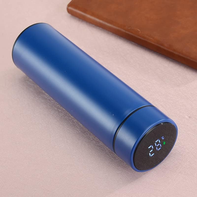 Smart Water Bottle Vacuum Cup Vacuum Intelligent Water Bottle Flask Temperature Display (Blue) free customization