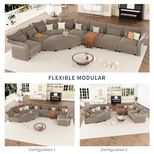 Luxury Velvet Sectional Sofa Large