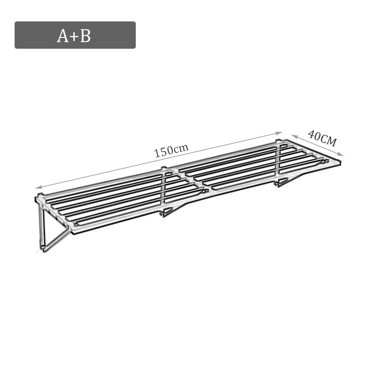Scaffale sospeso da parete in metallo per garage scaffale versatile per organizzare scantinati ideale per negozi, capannoni, magazzini, cucine e dispense.
