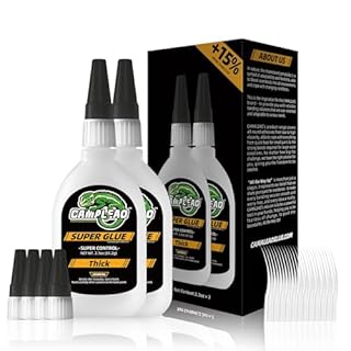 CAMALEAO Thick Super CA Glue for Metal, Ceramic, Glass, Wood, 4.6 oz Super Control Cyanoacrylate Glue, 2610 PSI Strength Instant Adhesive for Large Gap, Archery Fletching, Carpentry, Precision Bonding