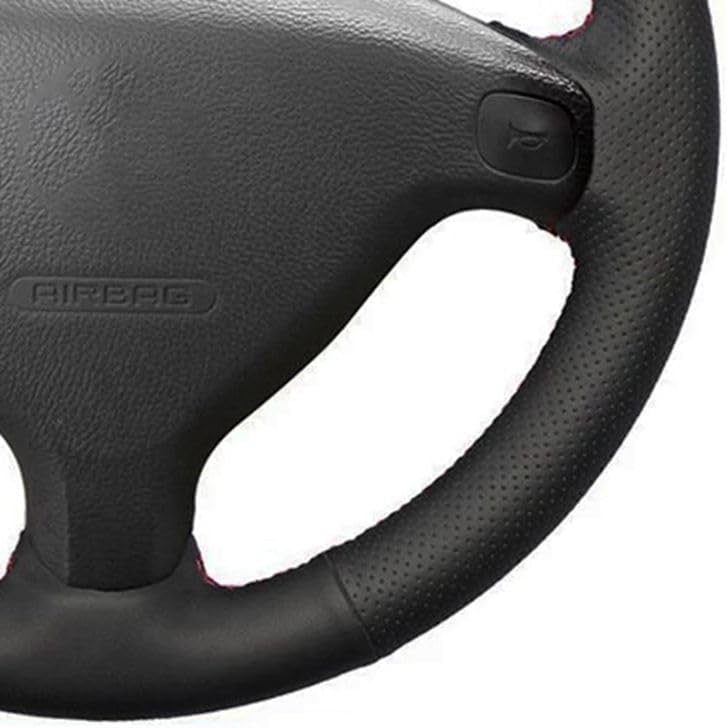 Miniatura 2 de Cubierta del volante personalizada para Opel Zafira A cubierta del volante del coche personalizado negro cuero genuino trenza accesorios del coche