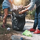 D.RECT Worki na Śmieci 240L – 10 Sztuk – Wytrzymałe Czarne Worki na Odpady – Plastikowe Mocne Torby na Śmieci do Kosza