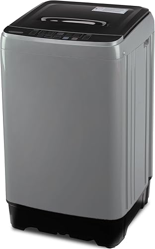 Lavadora automática de 13 libras, 10 programas, pantalla LED, 8 niveles de agua, lavadora de carga superior, lavadora compacta portátil de alta