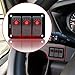 FXC Rocker Switch Aluminum Panel 3 Gang Toggle Switches Dash 5 Pin ON/Off 2 LED Backlit for Boat Car Marine Red