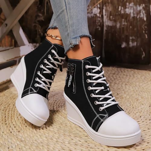 Baskets à plateforme contre la fatigue plantaire, chaussures décontractées à talon épais