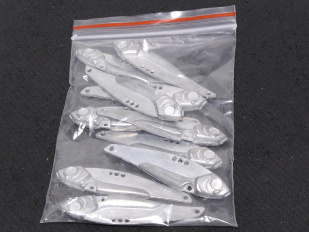 wLure Fishing Lures Metal Blank Unpainted Blade Lipless Jigging 10 per Pack BL6LP10 : Sports & Outdoors