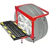 Upgraded Tire Step for Truck,SUV,RV- Heavy Duty 350lbs Capacity,Adjustable and Folding Steel Tough...
