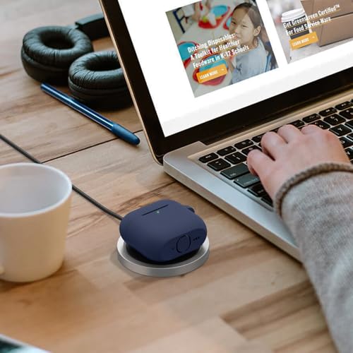 Image of Tobfit Case for AirPods 4 Case Cover 2024 with Lanyard & Keychain, Soft Silicone Protective Case for Apple AirPods 4th Generation, Full Protection, Support Wireless Charging - Midnight Blue