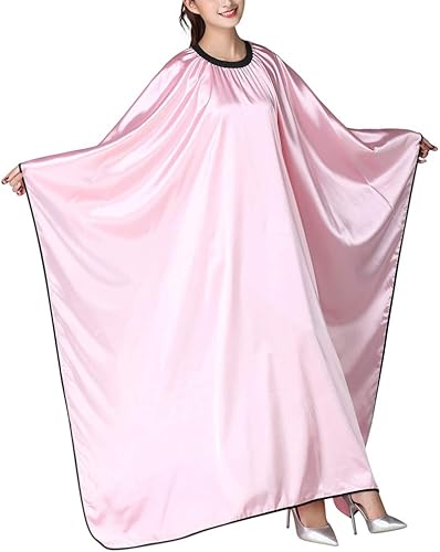 Miniatura 4 de Capa de peluquería de peluquería para adultos, satén profesional, vestido de peluquería impermeable, champú y capas de corte