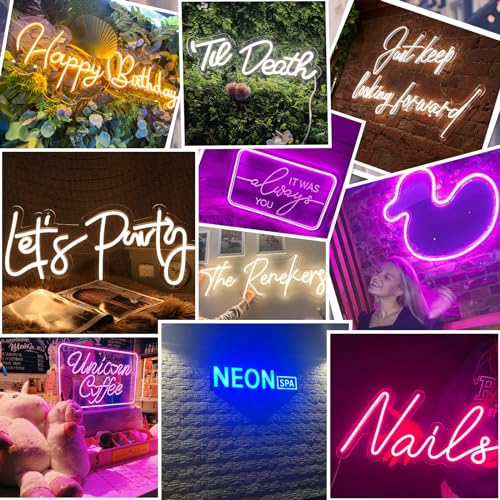 Custom Neon Signs Neon Sign Customizable for Wall Decor Personalized Neon Sign for Wedding Birthday Party Gift Party Bar Game Room Home Business Shop Name Logo Neon Sign