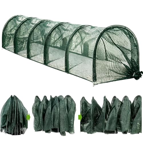 Túnel de pollo con instalación rápida plegable para protección de aves en huertos 2