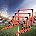 Orange Adjustable Training Hurdles Set,Portable Hurdles Training Equipment,5 Pack Different Height Hurdles for Kids,Plastic Soccer Agility Workout Track and Field Hurdles