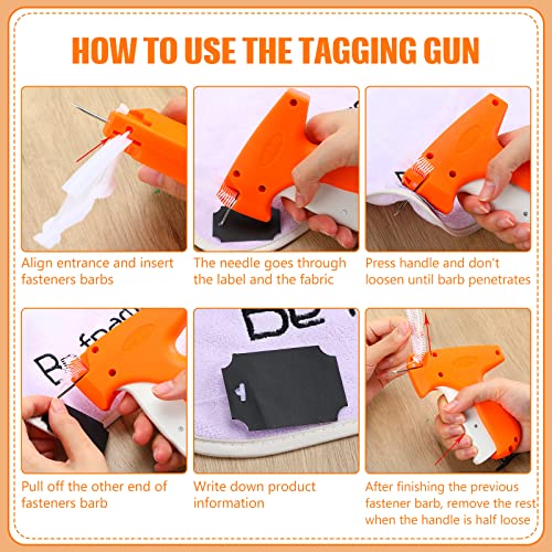 3036 Pcs Tagging Gun For Clothing Kit Including 6 Pcs Price Tag Attacher Gun 6 Pcs Stainless Steel Needles White 3000 Barbs Fasteners Clothing Tag Gun For Store Warehouse Consignment Garage Yard Sale #TOP4