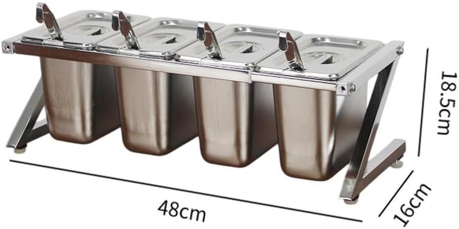 Ice Chilled Condiment Server Ice Chilled Serving Tray Taco with Lid Salad Bar Accessories Bar Caddy Coffee Shop Keeping Fresh, 48x16cm