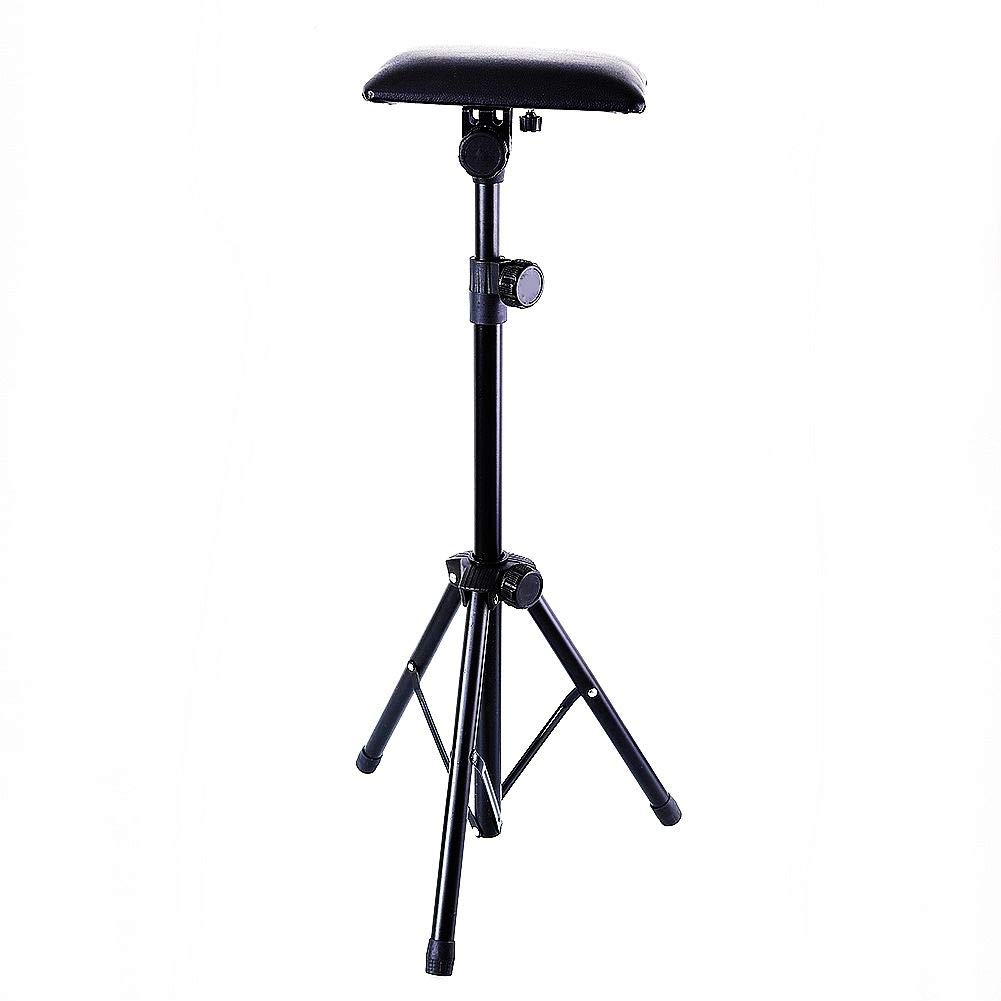 Tattoo Armrest Stand,Foldable Sponge Pad Arm Leg Rest Tripod with Adjustable Height for Tattooing Supplies PVC Leather Chair Stand Armrest for Tattoo Arm Rest