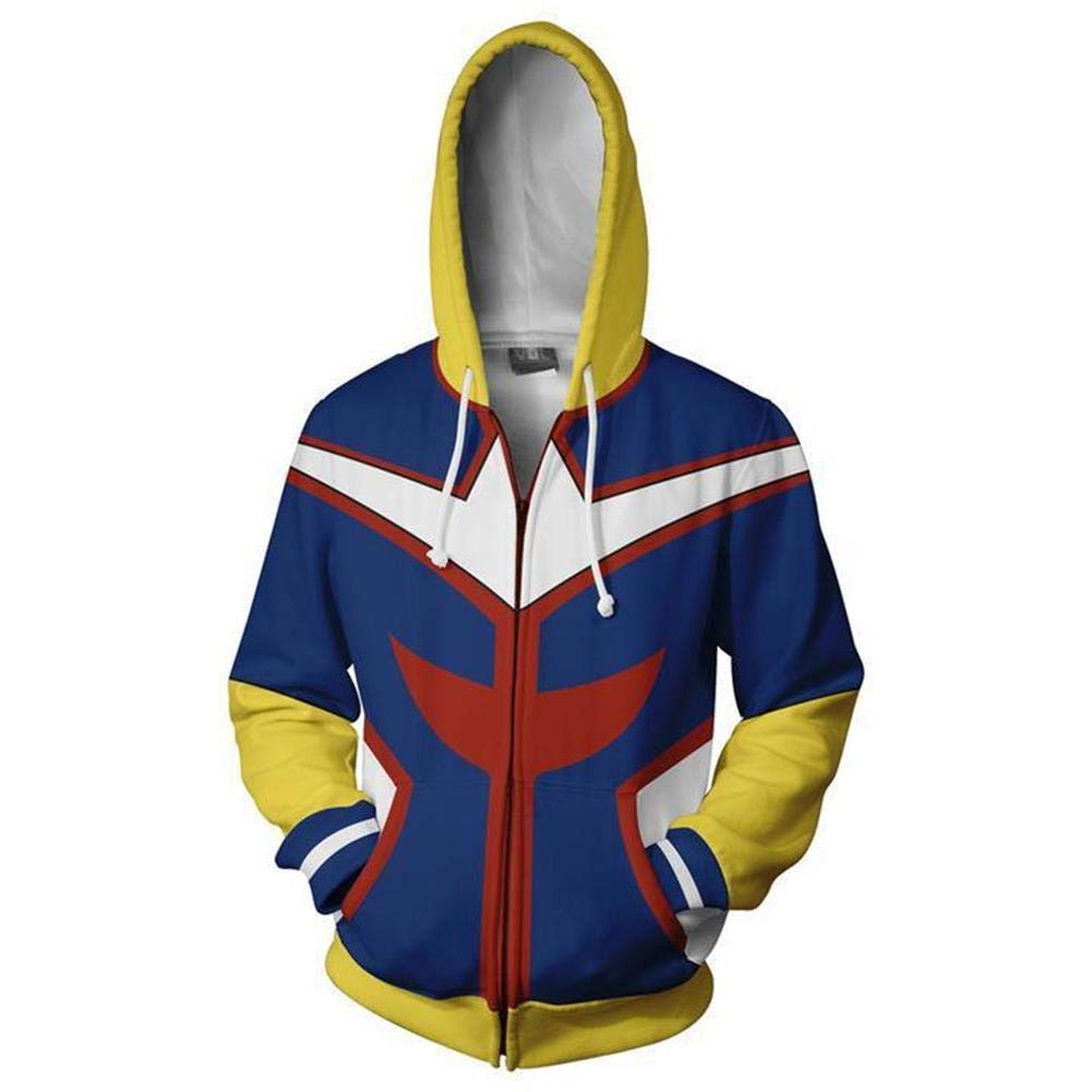 Anime Boku no Hero Academia My Hero Academia Cosplay Jacket Costume Sweater Hooded Hoodie All Might L