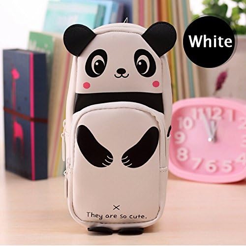 Pretty Pro Cute White Panda Pencil Case Pouch Box Bag for Kids Students
