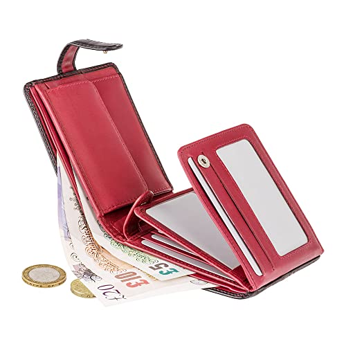 Visconti Tr-35 Classic Tri Fold Wallet Coin Id Holder Black #TOP3