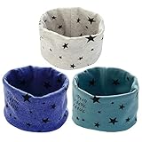 Adorel Bufanda Cuello Alto Algodón para Bebé Paquete de 3 Estrlla