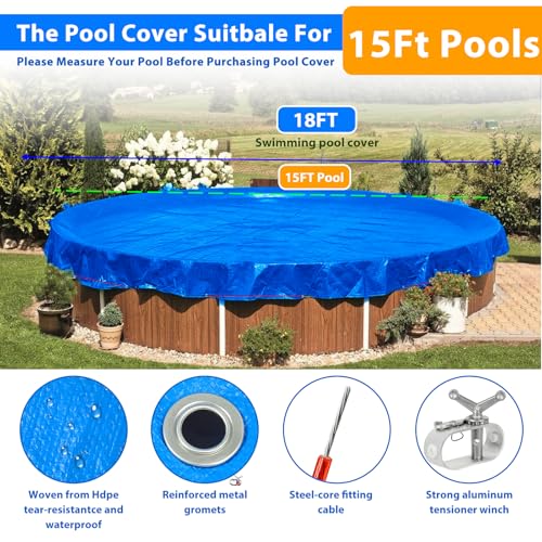 Cobertor Redondo Piscina 18 ft con Accesorios miniatura 2