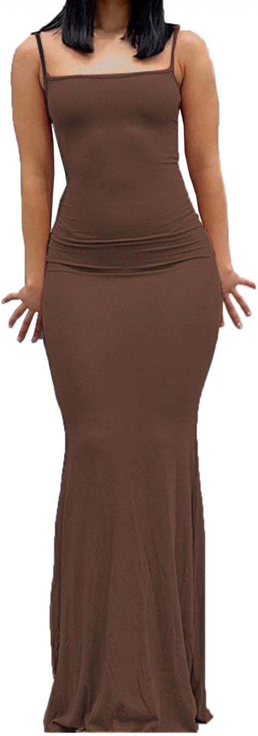 princess polly baby blue dress Teenager Girls Long Midi Skims Dupe Slim Tunic Camisole Dress Homecoming  Dress for Women 2A, brown : Amazon.de: Fashion main image 1