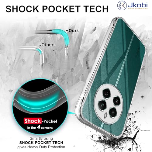 Image of Jkobi Back Cover for Realme 12 Plus (Silicone Clear Shockproof Case with Camera Protection | Soft and Flexible | Transparent)