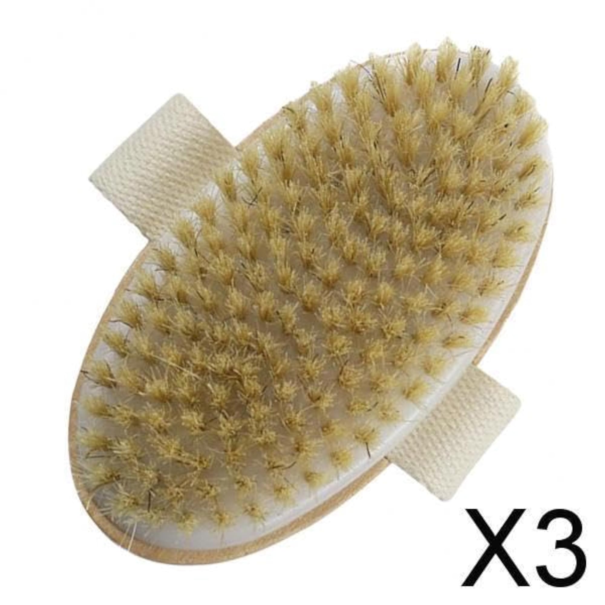Natural Bristle Bath Brush, 3X Skin Exfoliation