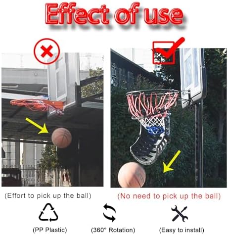 Basketball Return Net System - Durable Training Rebounder for Free-Throw Practice Enhances Shooting Accuracy Ideal for Solo or Camp Drills