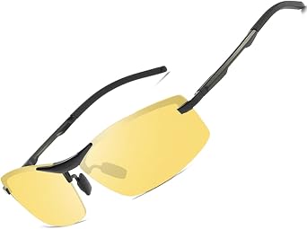SIPLION Foxdon Polarized Sunglasses for Men - Aerospace Metal Frame Square Driving Sun glasses
