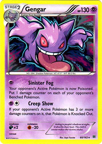 Pokemon - Gengar (60/162) - XY Breakthrough - Holo