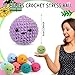 Soulchen 10 Pcs Crochet Stress Ball for Adults Squeeze Colorful Sensory Fidget Toys with Crochet Covers for Stress Relief Autism Anxiety Management