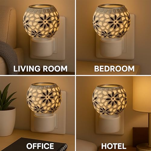 Image of Kapur Dani Camphor Electric Diffuser for Home Fragrance /Office /Kapoor Dani with Night Lamp Multi Functional Essential Oil Camphor /Camphor Burner Diffuser Electrical with On /Off Switch