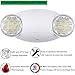 LIT-PaTH LED Emergency Lighting Fixtures with 2 LED Bug Eye Heads and Back Up Batteries- US Standard Exit Light, UL 924 and CEC Qualified, 120/277 Voltage, White, 4-Pack