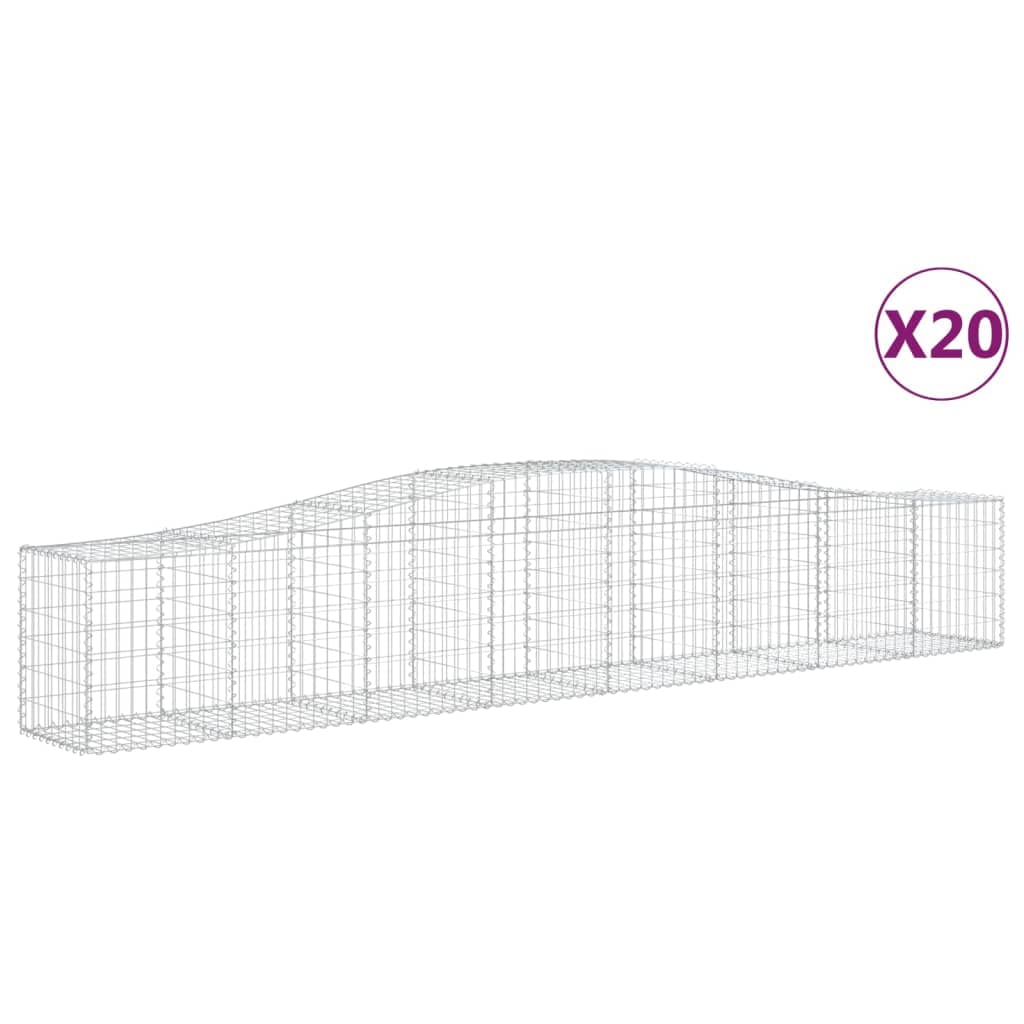 celosias Madera,celosias,Jardinera,Cestas de gaviones 20 uds Forma de Arco Hierro 400x50x60/80 cmIdeal para Jardines, Salones Donde se necesite