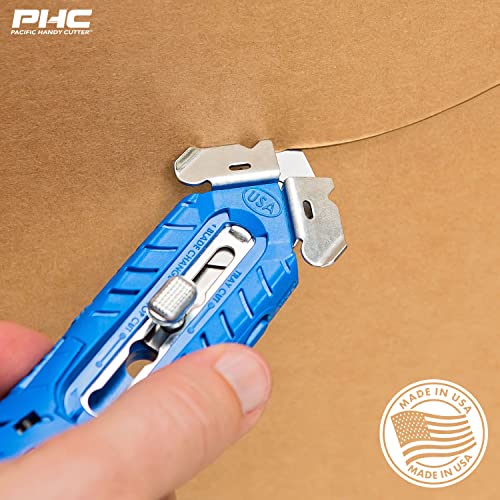 Pacific Handy Cutter S8 Safety Cutter, Ambidextrous Retractable Utility Knife With Ergonomic Design, Bladeless Tape Splitters, Steel Guards For Safety & Damage Protection, Warehouse & In-Store Cutting #TOP5