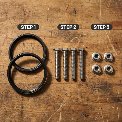 Image of T1003-7VP 3 inch Replacement Seal with Hardware for Valterra RV Sewer Valve | Waste Valve Leak-Proof Seal Kit for 3'' RV /Camper /Travel Trailer Sewer Valve, Black Water Septic Tank and Holding Tank-2 Set