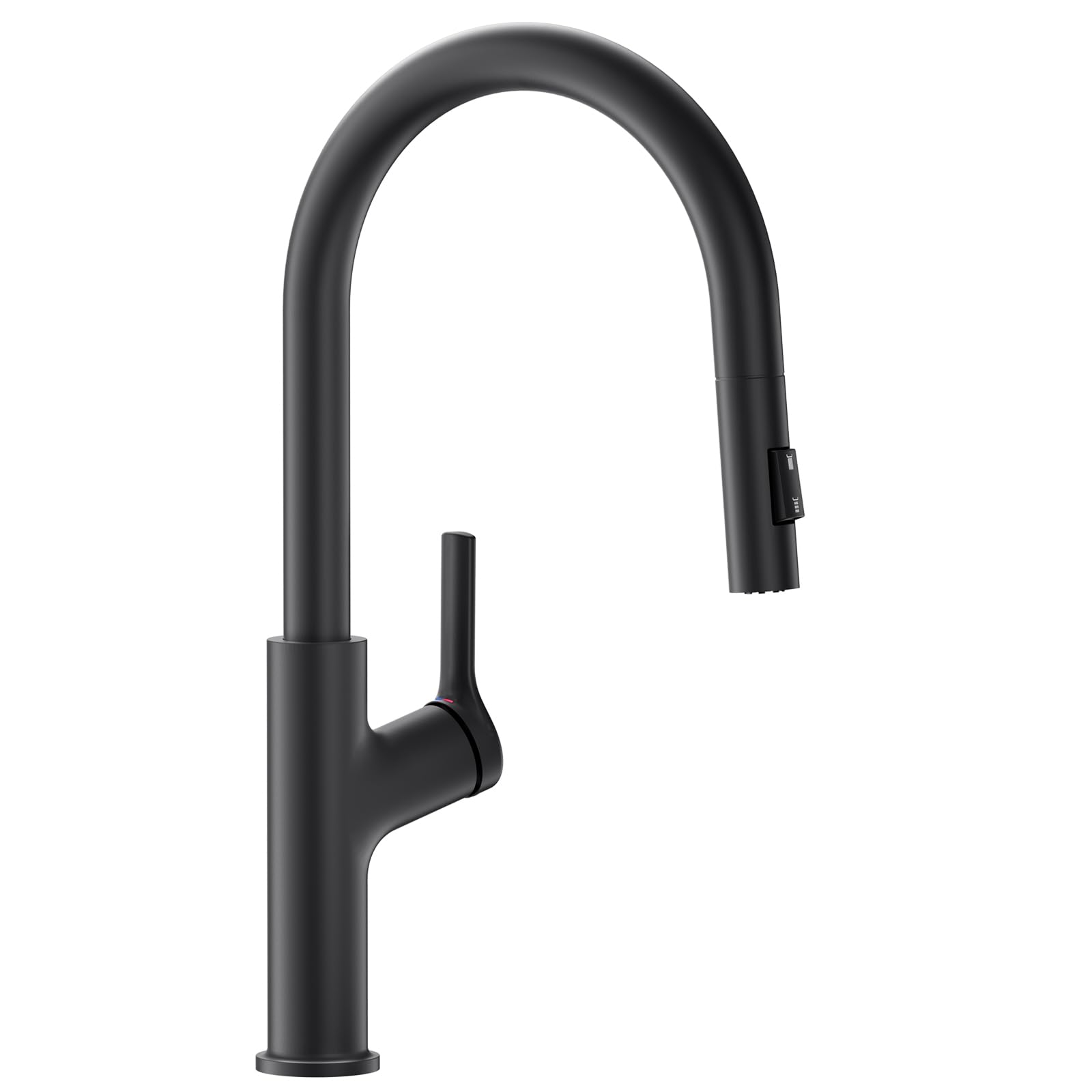 CECIPA Grifo de cocina extensible, aleación de zinc, grifo de cocina con ducha, dos tipos de chorro de agua, grifo de alta presión, giratorio 360°, negro | Alta presión, 2 tipos de chorro, rotación de 360°, aireador intercambiable, manguera extensible de