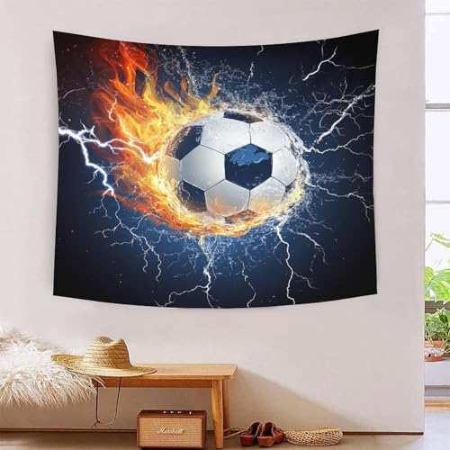 Couverture murale imprimée football 3D tapisserie murale à suspendre chambre