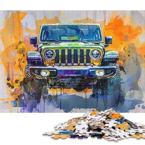 Art Sports Car Puzzle Unique Home Decor Premium Cardboard Jigsaw Puzzle for Adults Teen Unique Gift 70x50cm/1000pcs