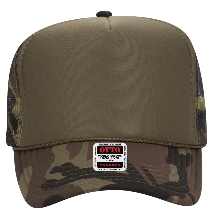 Image of Otto Cap 5-Panel High Crown Mesh Back Trucker Hat