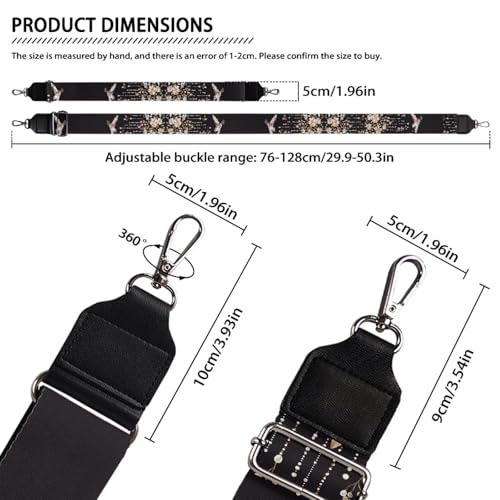 Image of Coldinair Hummingbird Replacement Shoulder Strap for Women Lady Cherry Blossom Handbags Bag Straps Wide Straps for Luggage, Crossbody Strap, Floral Guitar Strap for Purses