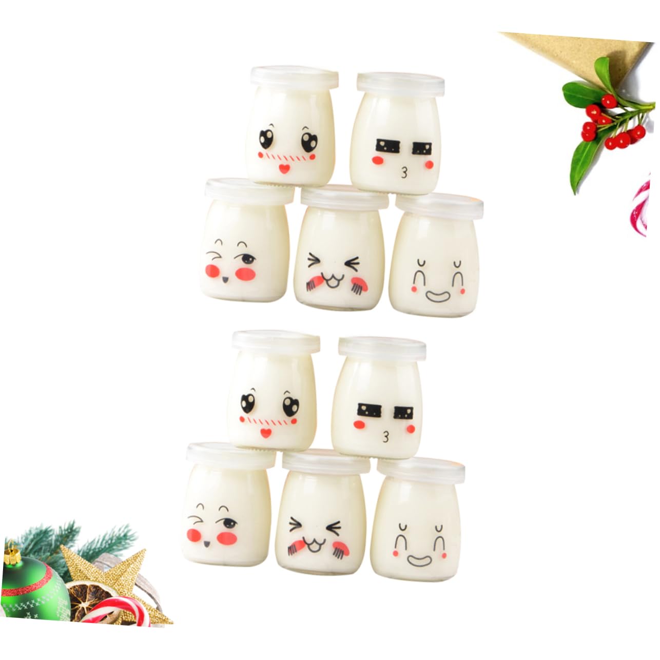 Cabilock 10 Piezas Frascos De Mermelada Tarro Sellado Tarros De Gelatina Tarros De Conservas Mini Tazas De Mousse Pequeña Botella De Leche Pequeño Alimento Tarro De Comida