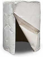 Vista 1 de Moose Supply - Cubierta de barril de lluvia de 55 galones, vinilo blanco, se adapta a la mayoría de tambores de 55 galones, 24 x 36 pulgadas