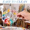 Supkiir 100 Pcs Clear Paint Tray Palettes, 5.7 in Round Plastic Paint Pallet, Clear Acrylic Palette Bulk for Art Class Christmas Painting Parties DIY Art and Oil Watercolor Craft Supplies #3