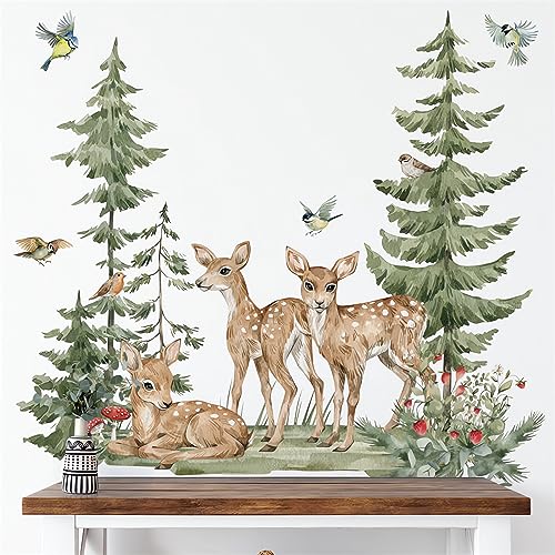 Vinilo Decorativo Infantil Ciervo Bosque 30x90 cm Sacinora